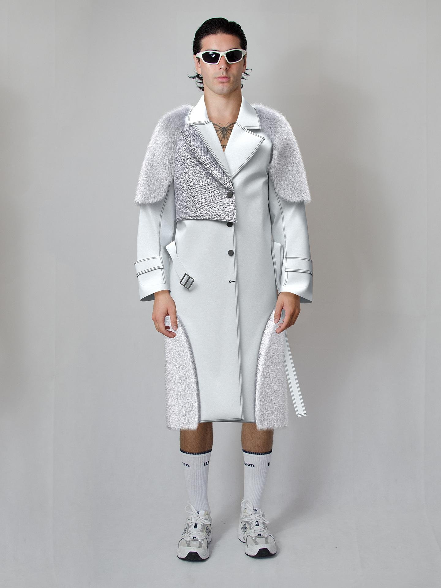 White Fur Coat by 0 COLLECTIVE