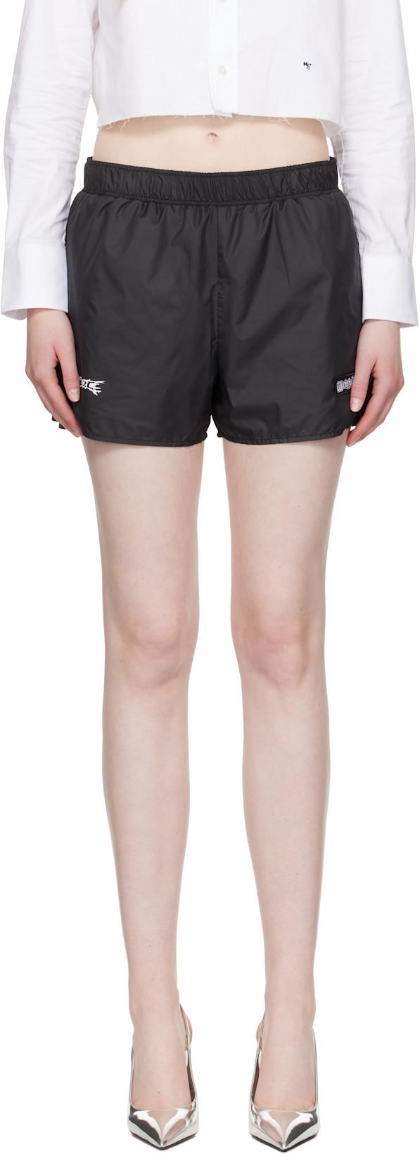 Black 'No More Tears' Swim Shorts by 032C