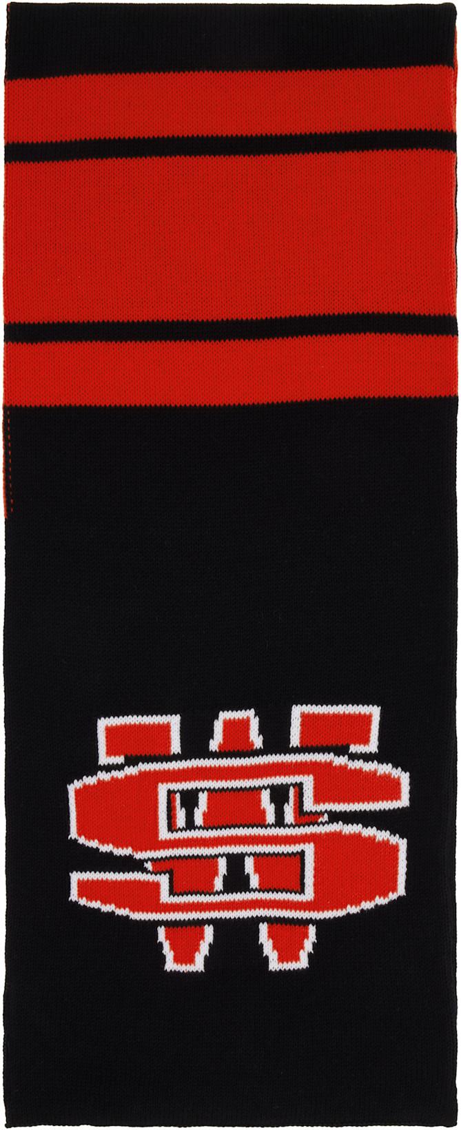 Black & Red "One Dollar Bill" Scarf by 032C