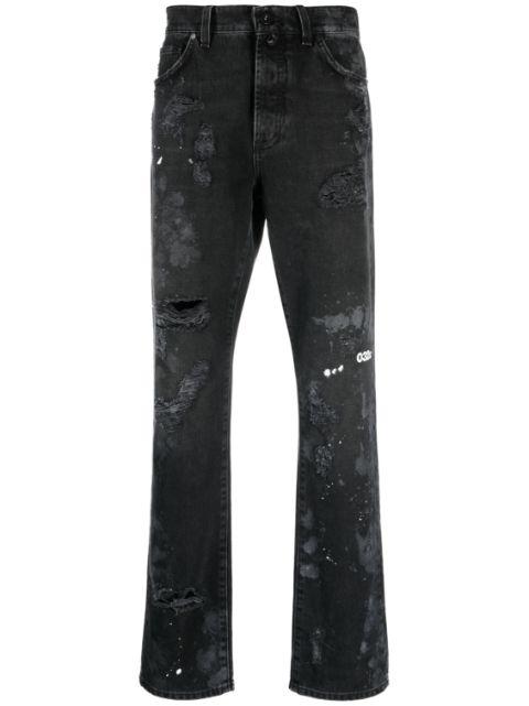 Double Shift Painter's distressed-finish jeans by 032C