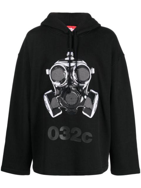 graphic-print drop-shoulder hoodie by 032C