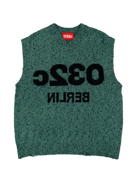 logo-detail vest by 032C