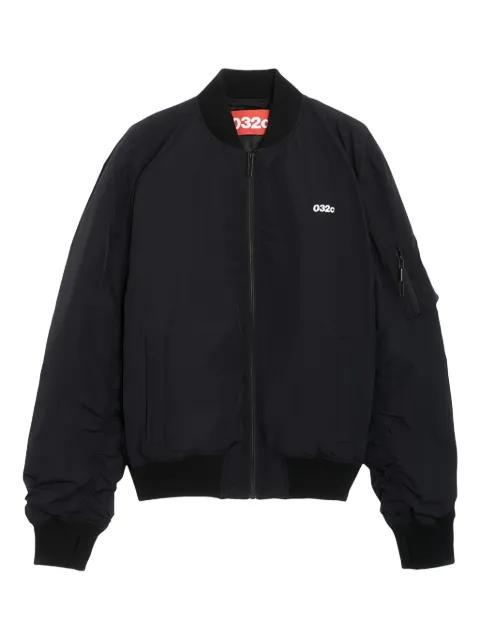 logo-embroidered bomber jacket by 032C
