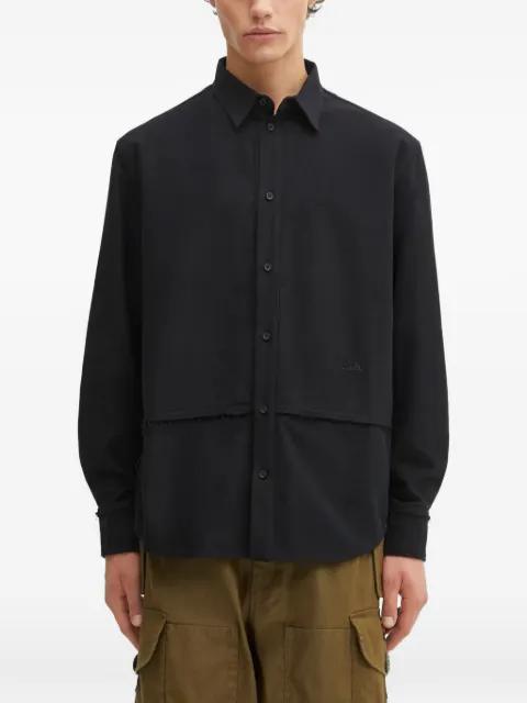 logo-embroidered shirt by 032C