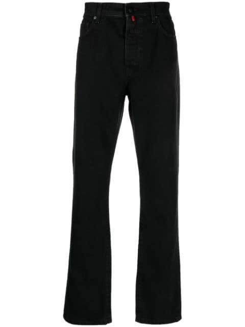 logo-patch organic cotton jeans by 032C