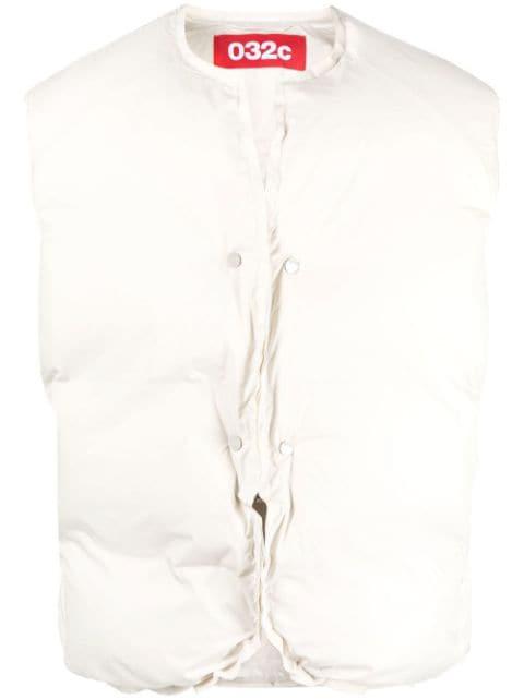 puffer button-up gilet by 032C