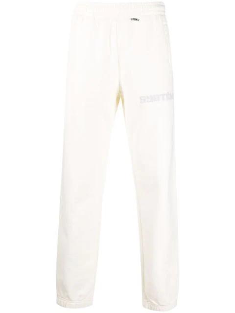 straight-leg logo cotton track pants by 032C