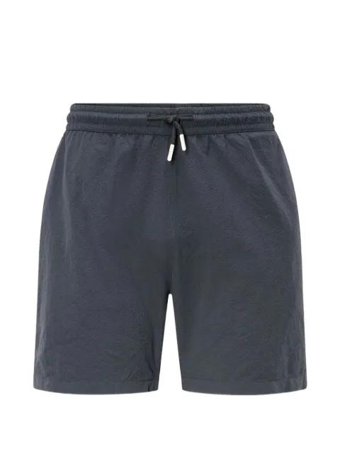 Mono Seersucker drawstring pocket swim shorts by 04651 / A TRIP IN A BAG