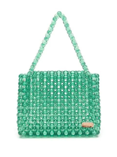 faceted bead-embellished tote bag by 0711