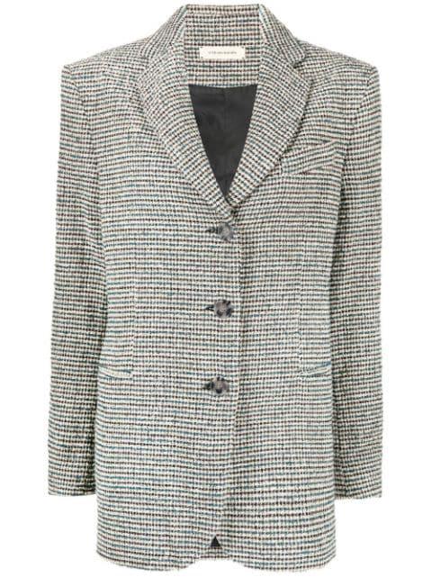 houndstooth single-breasted blazer by 0711