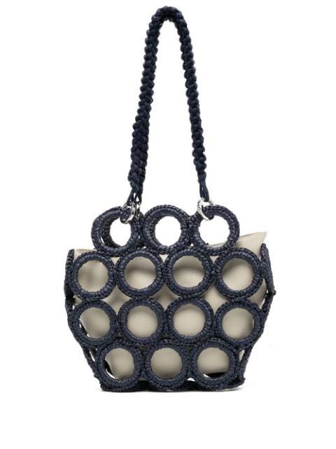 interwoven-hoop detail tote bag by 0711