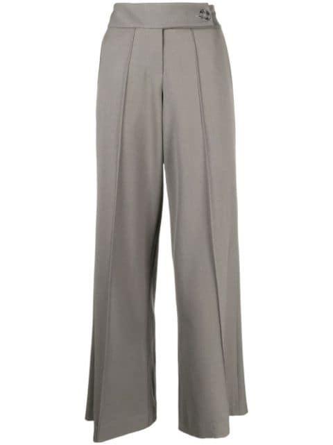 seamed wide-leg trousers by 0711