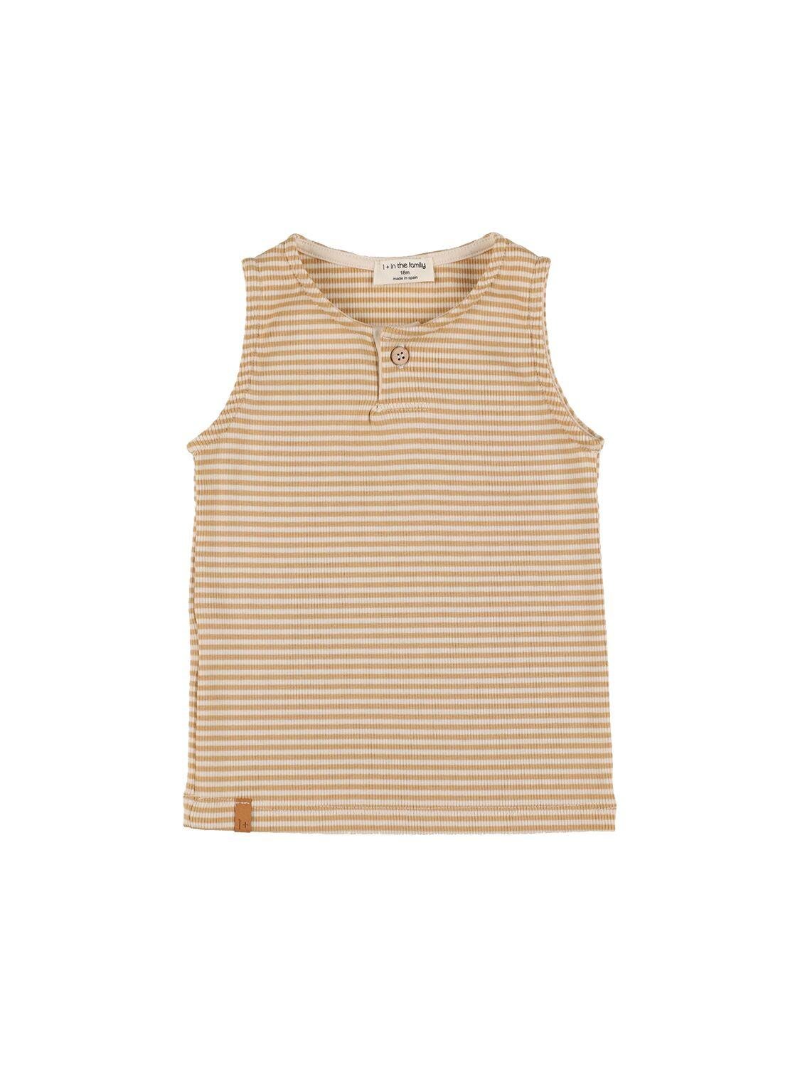 Cotton Jersey Rib Tank Top by 1 + IN THE FAMILY
