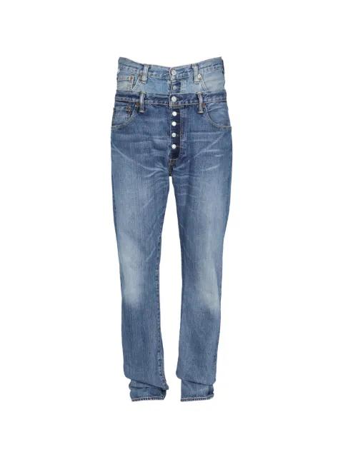 buttoned denim jeans by 1/OFF PARIS