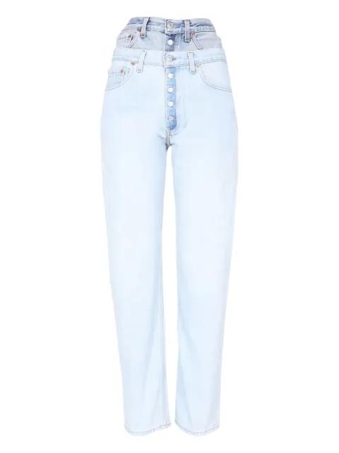 buttoned denim jeans by 1/OFF PARIS