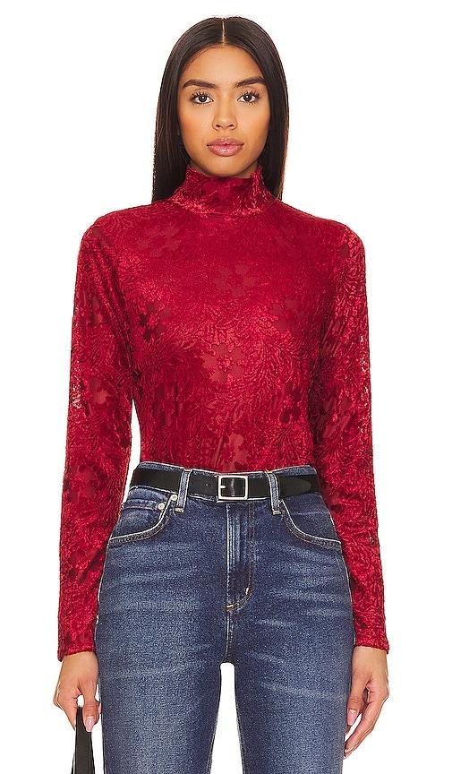 1. STATE Longsleeve Turtleneck in Red by 1. STATE