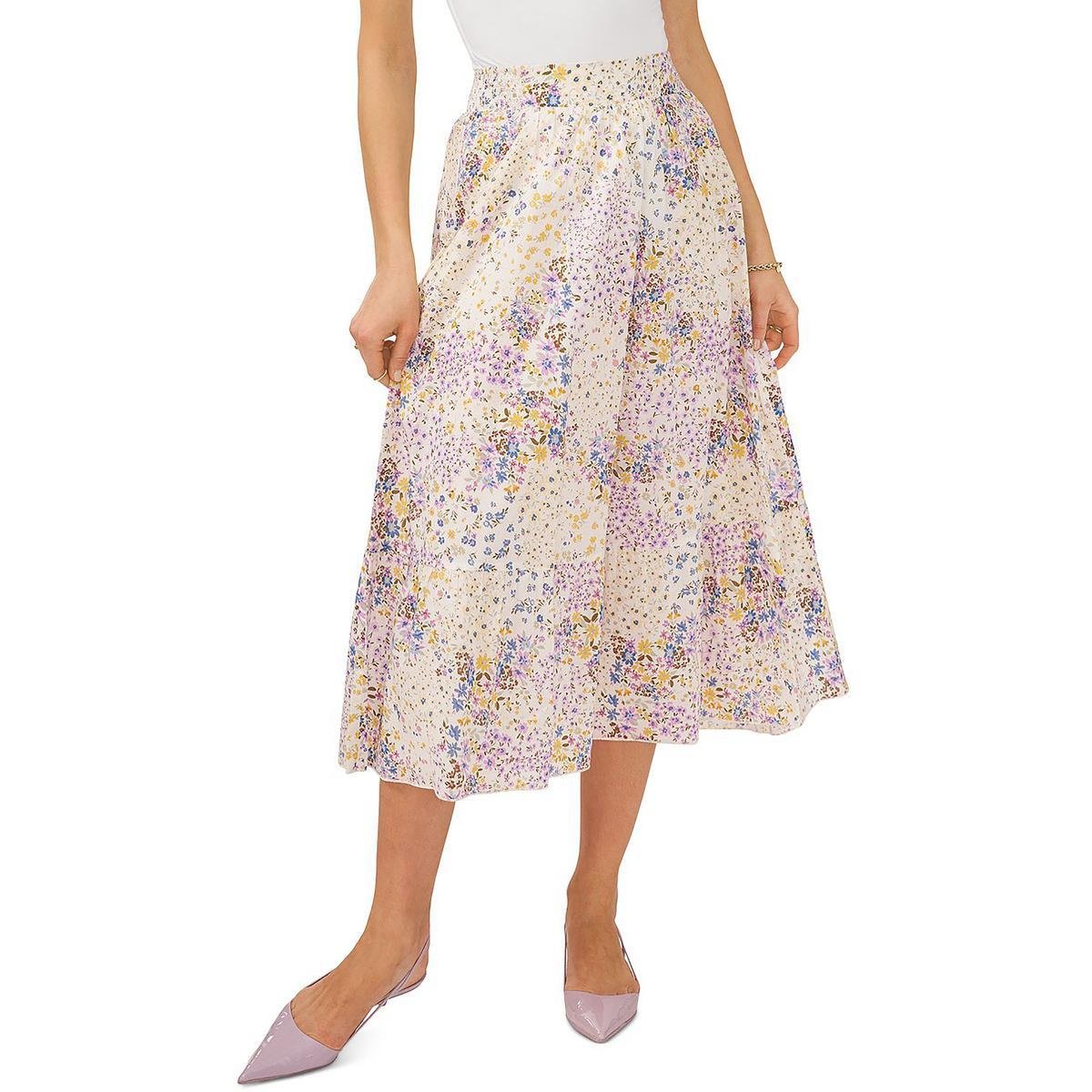 1.State Womens Floral Print Ruffled Midi Skirt by 1.STATE
