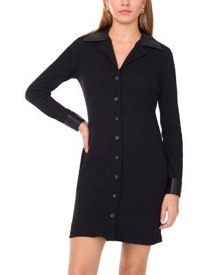 Faux Leather Trim Mini Dress by 1.STATE