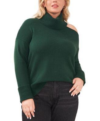 Plus Size Cut-Out Turtleneck Sweater by 1.STATE