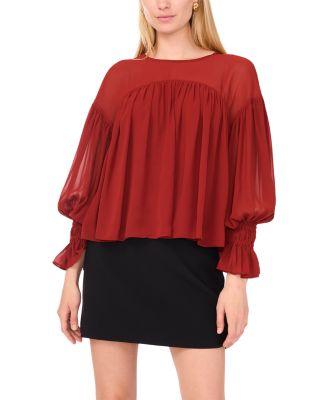 Shirred Yoke Blouse by 1.STATE