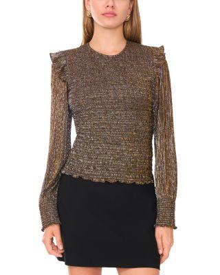 Smocked Ruffle Shoulder Blouse by 1.STATE