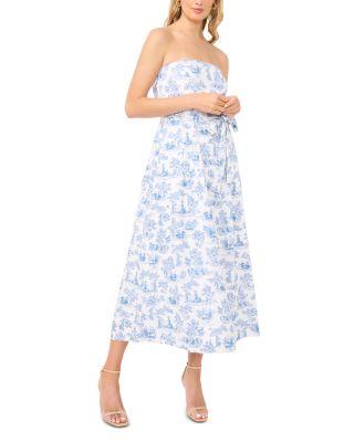 Strapless Tie Waist Midi Dress by 1.STATE