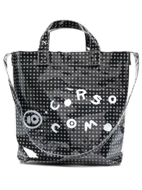 coated logo-print tote bag by 10 CORSO COMO