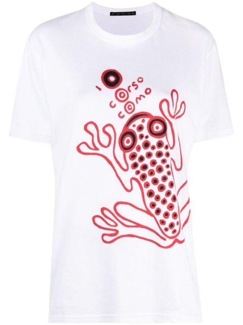 frog-print logo T-shirt by 10 CORSO COMO