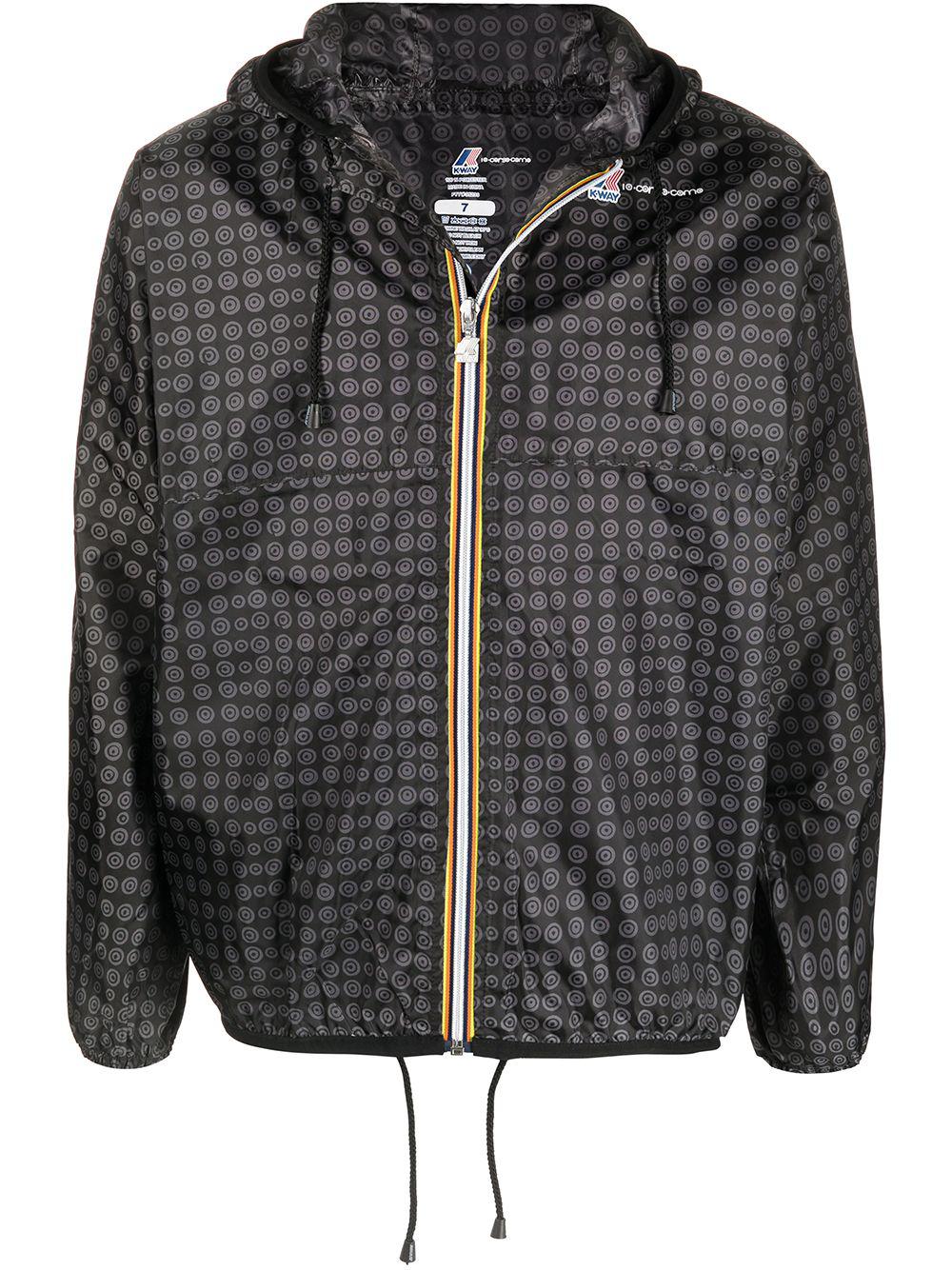 graphic-print hoodied raincoat by 10 CORSO COMO