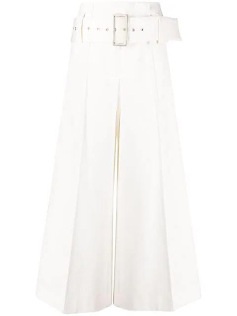 high-waist belted wide-leg trousers by 10 CORSO COMO
