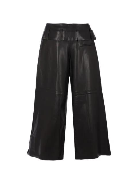 leather wide-leg trousers by 10 CORSO COMO