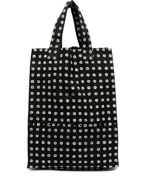 spot print cotton tote by 10 CORSO COMO