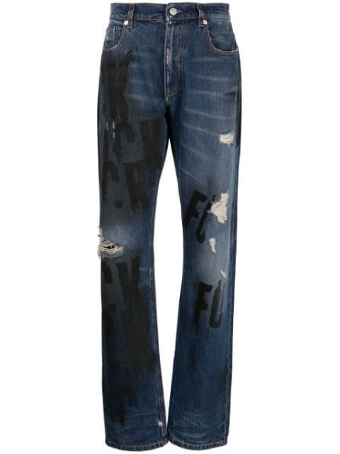 distressed-effect straight-leg jeans by 1017 ALYX 9SM