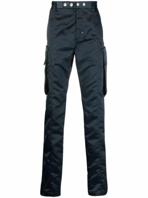 high-shine slim-cut trousers by 1017 ALYX 9SM