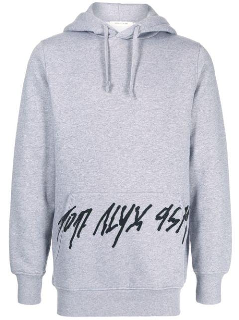 logo-print drawstring hoodie by 1017 ALYX 9SM