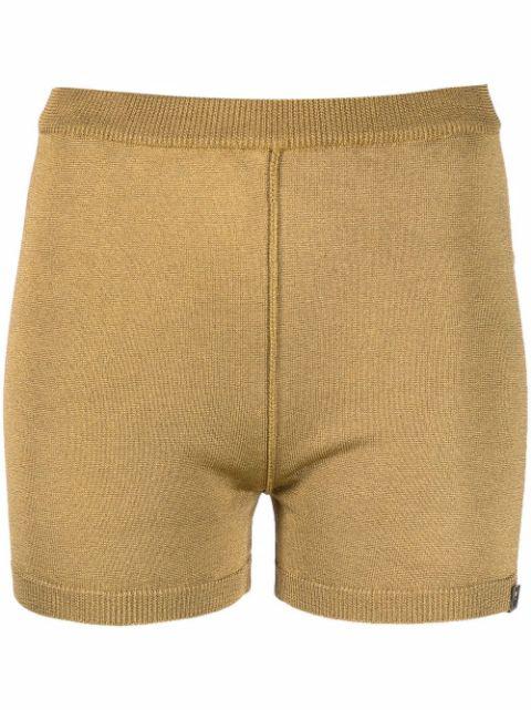 metallic-thread knitted shorts by 1017 ALYX 9SM