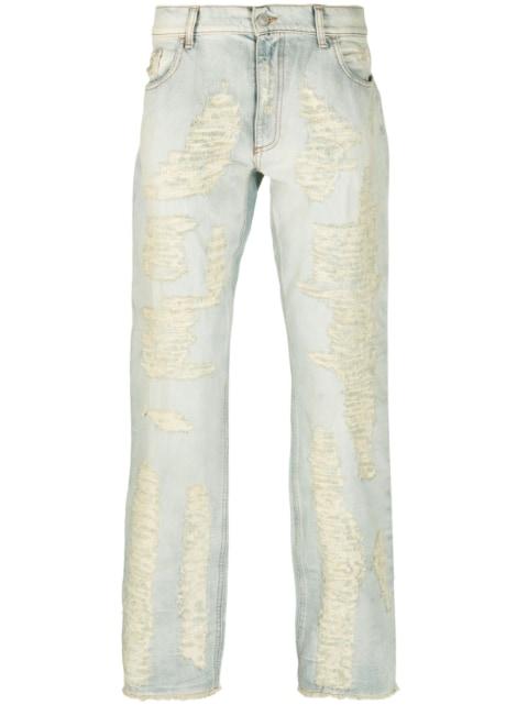 ripped mid-rise straight-leg jeans by 1017 ALYX 9SM