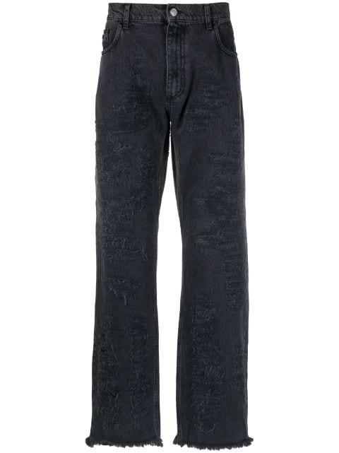 straight-leg distressed-finish jeans by 1017 ALYX 9SM