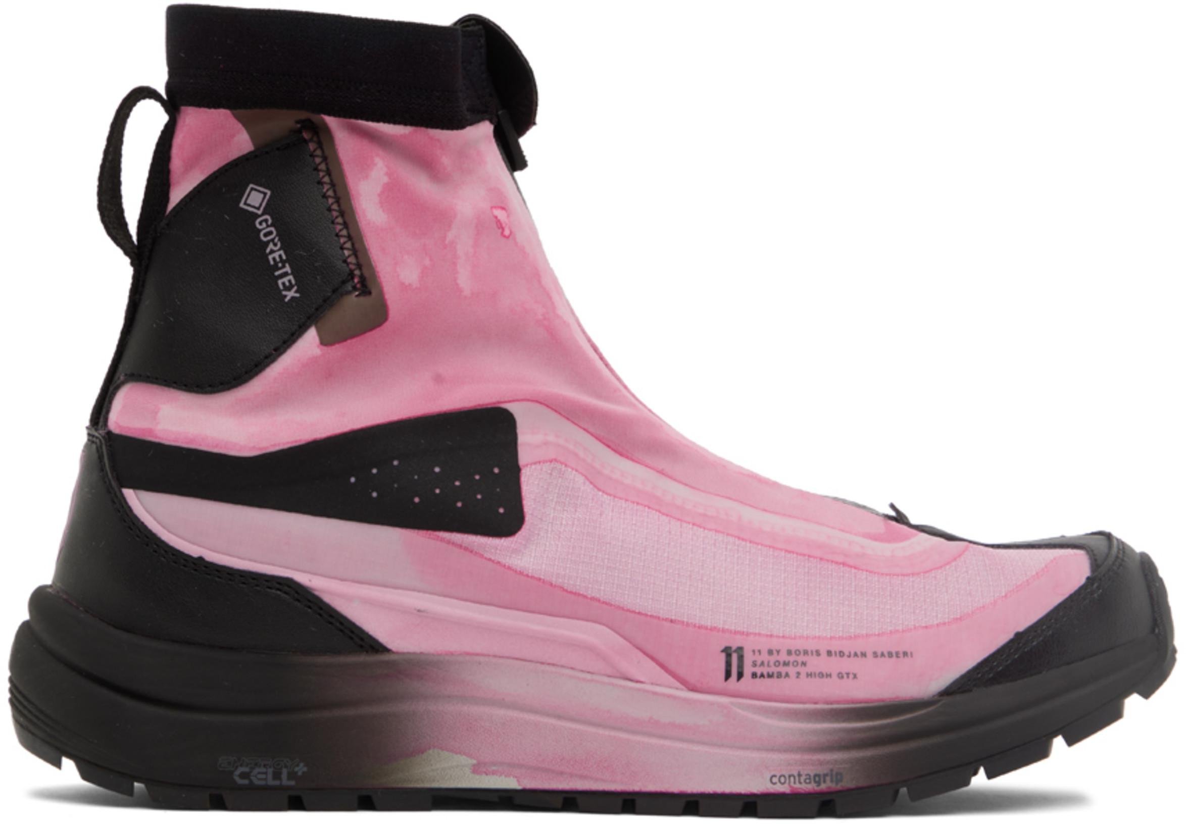 Pink Salomon Edition Bamba 2 High Sneakers by 11 BY BORIS BIDJAN SABERI