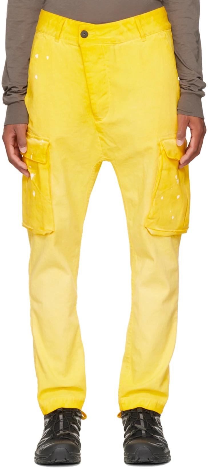 Yellow P21B Cargo Pants by 11 BY BORIS BIDJAN SABERI