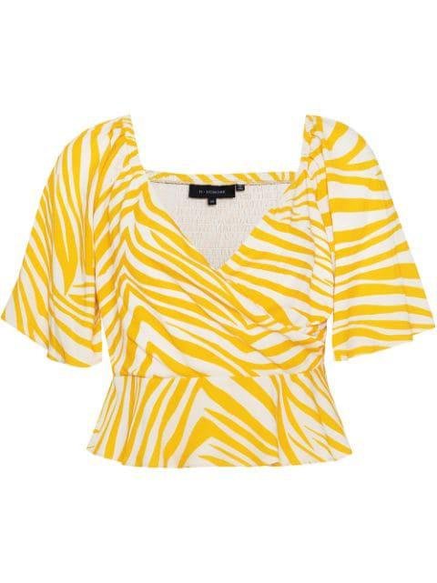 Fatima zebra-print blouse by 11 HONORE
