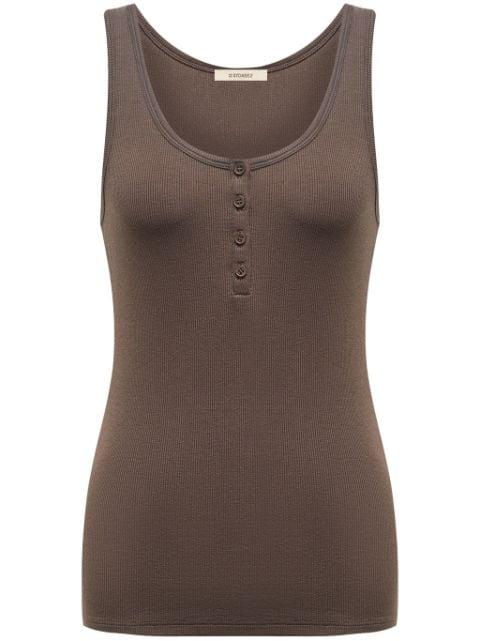 Henley rib-knit tank top by 12 STOREEZ