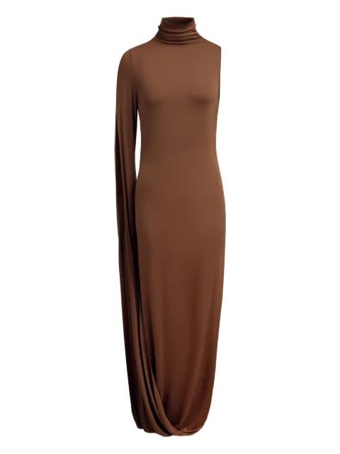 draped one-shoulder maxi dress by 12 STOREEZ