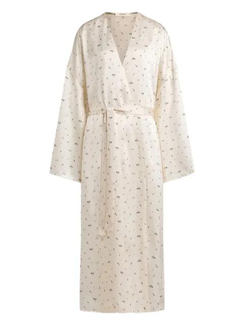 floral-print silk robe by 12 STOREEZ