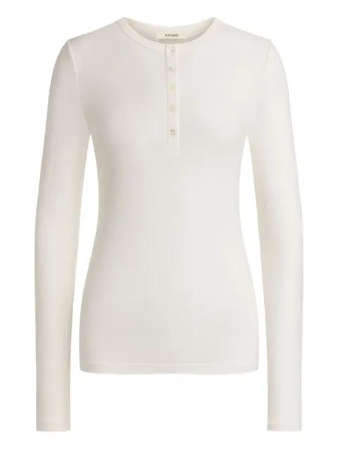 henley-neck blouse by 12 STOREEZ