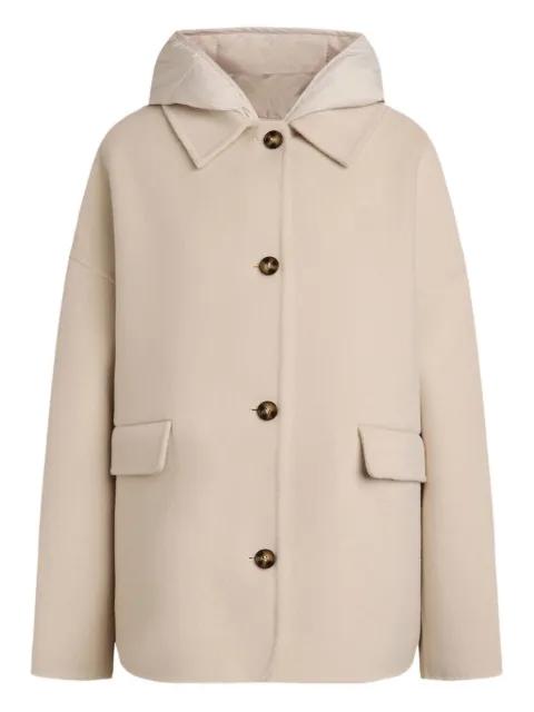 hoodied pocket merino-wool coat by 12 STOREEZ