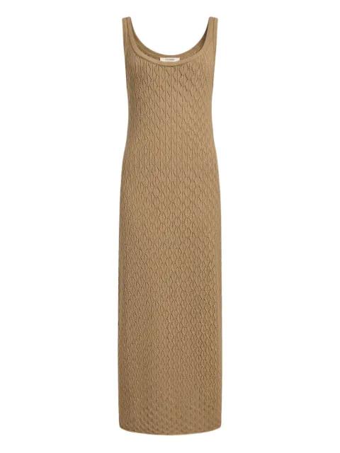 knit diamond-pattern maxi dress by 12 STOREEZ