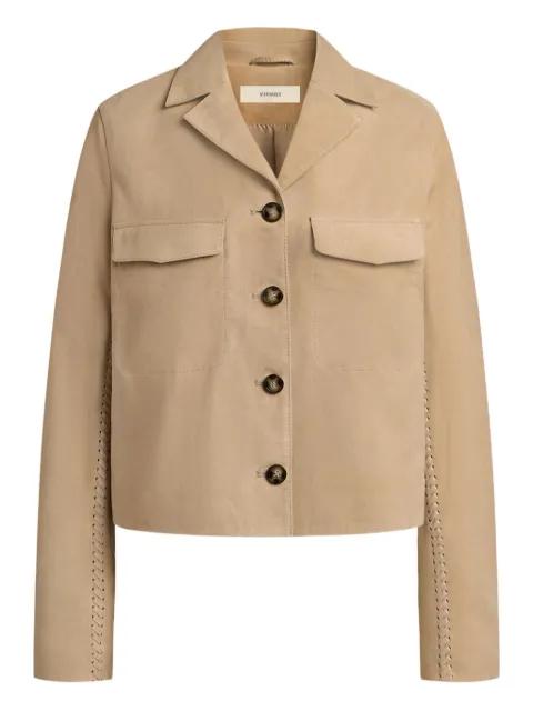 lacing-detail suede jacket by 12 STOREEZ