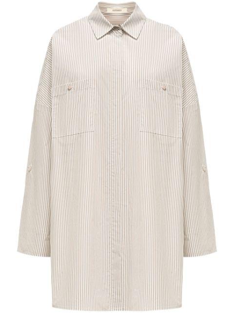 patch-pocket poplin shirt by 12 STOREEZ