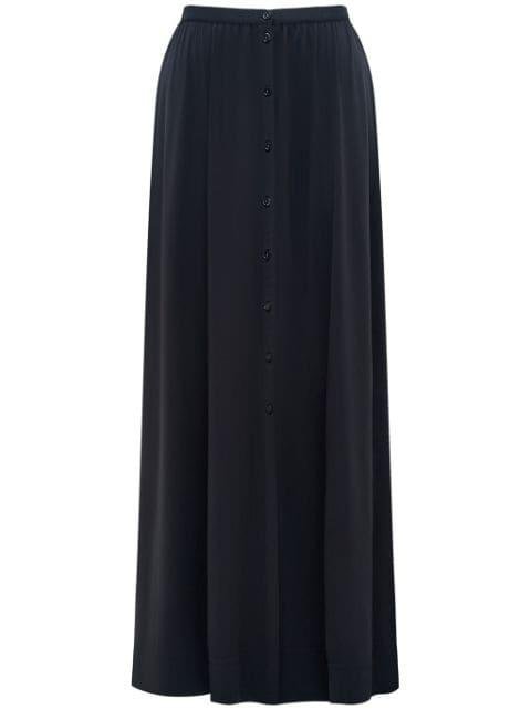 pleat-detail button-up maxi skirt by 12 STOREEZ